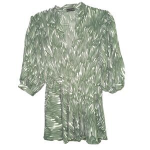 Showoff Plus Green Mid-length Sleeve Empire Waist Top Size 5X/48